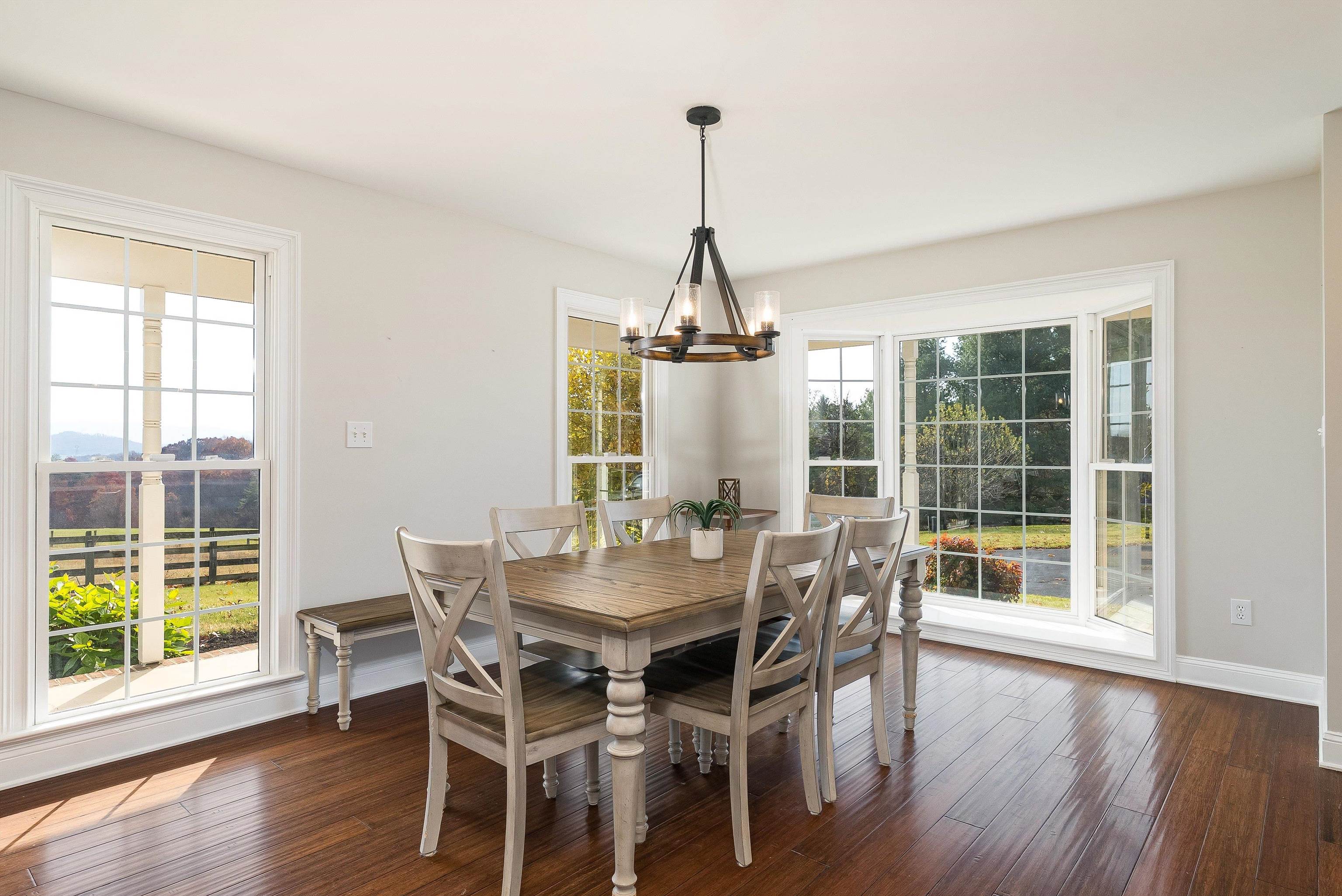 746 Christians Creek Road Staunton, VA 24401 - Photo 22 of 60 a view of a dining room with furniture window and wooden floor