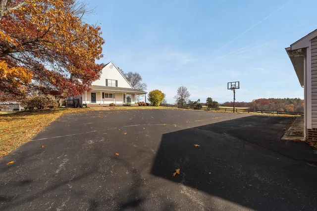 a view of a balcony with a door