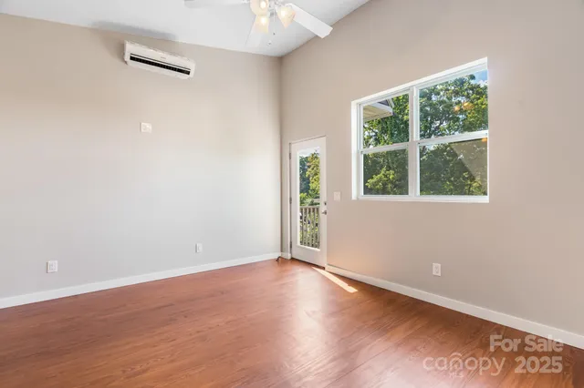 an empty room with a window