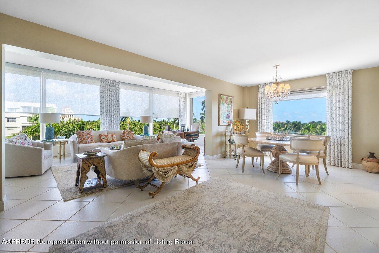44 Cocoanut Row, Unit 505B Palm Beach, FL 33480 - Photo 2 of 14 a view of a dining room with furniture window and outside view