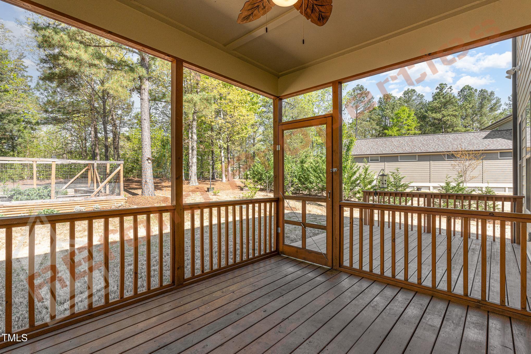 1001 Covered Bridge Trail Chapel Hill, NC 27517 - Photo 25 of 41 a view of porch with wooden floor