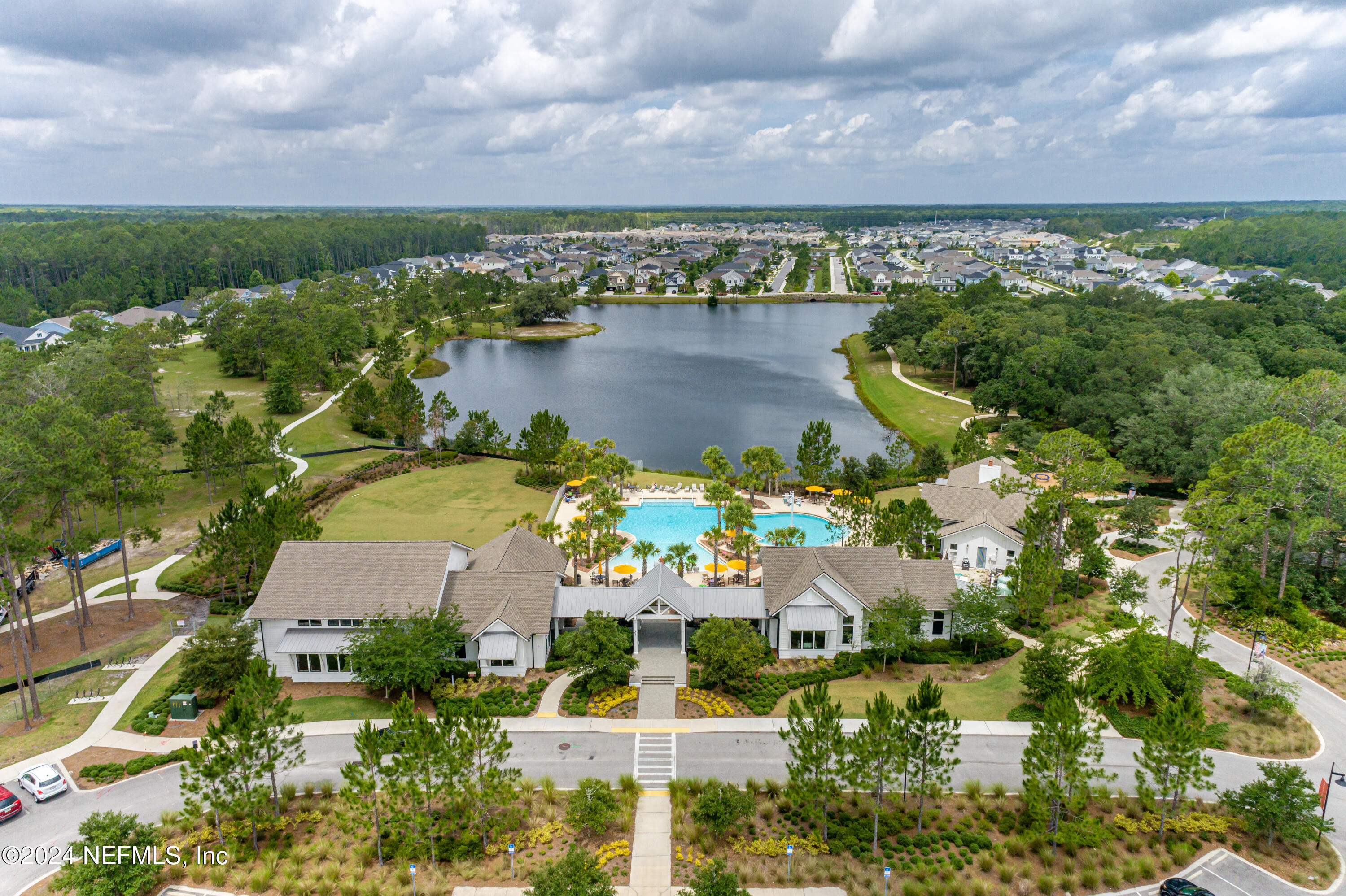 190 Bluegrass Way St. Augustine, FL 32092 - Photo 39 of 58 a view of a city with lots of residential buildings lake and ocean view