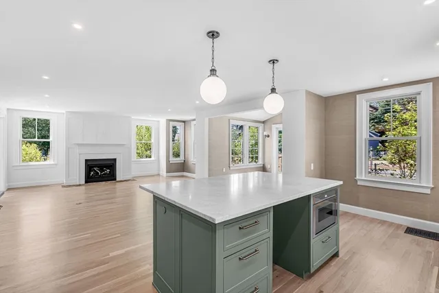 a view of kitchen and sink