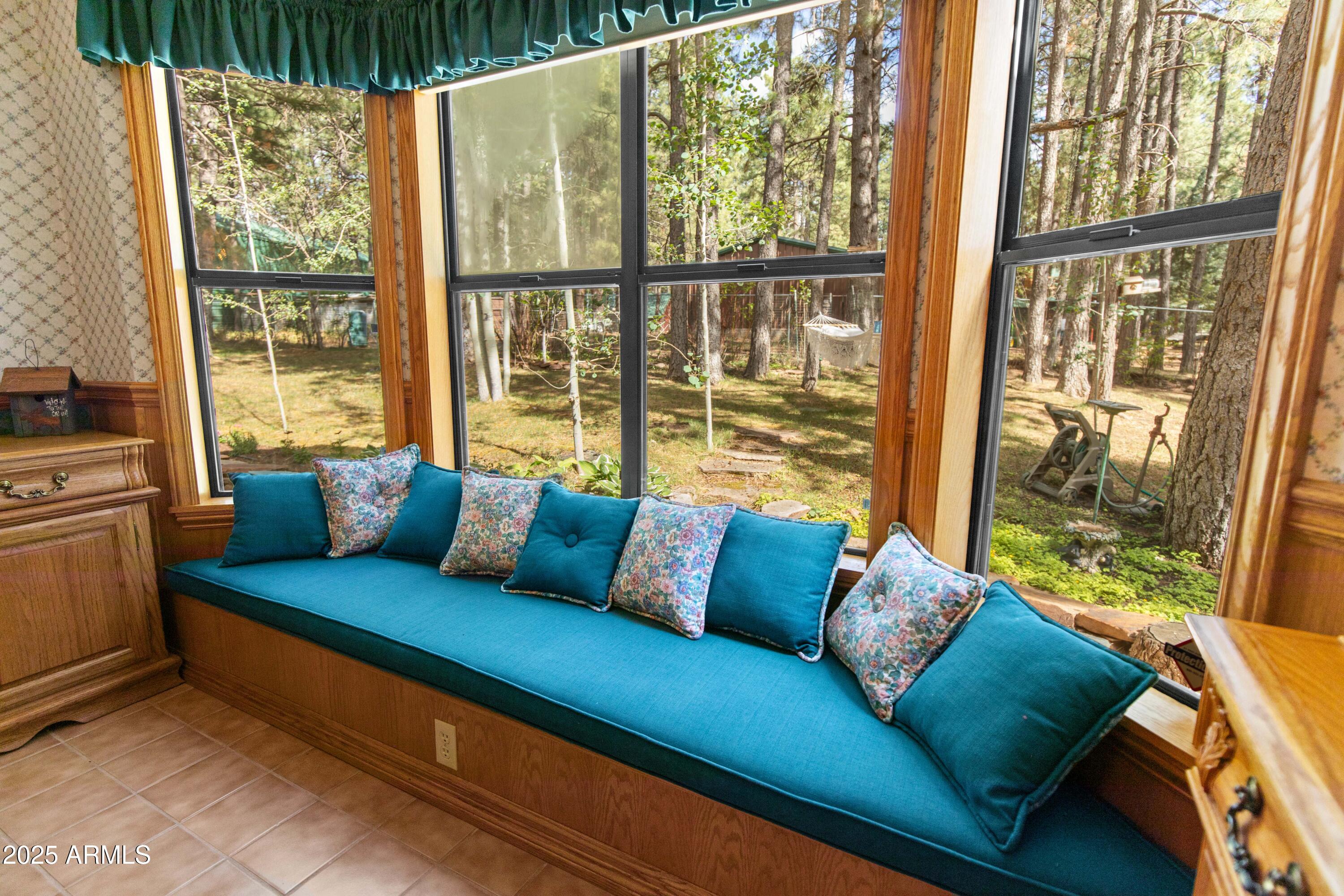 3910 Larson Loop Forest Lakes, AZ 85931 - Photo 19 of 57 a blue couch sitting in front of a window