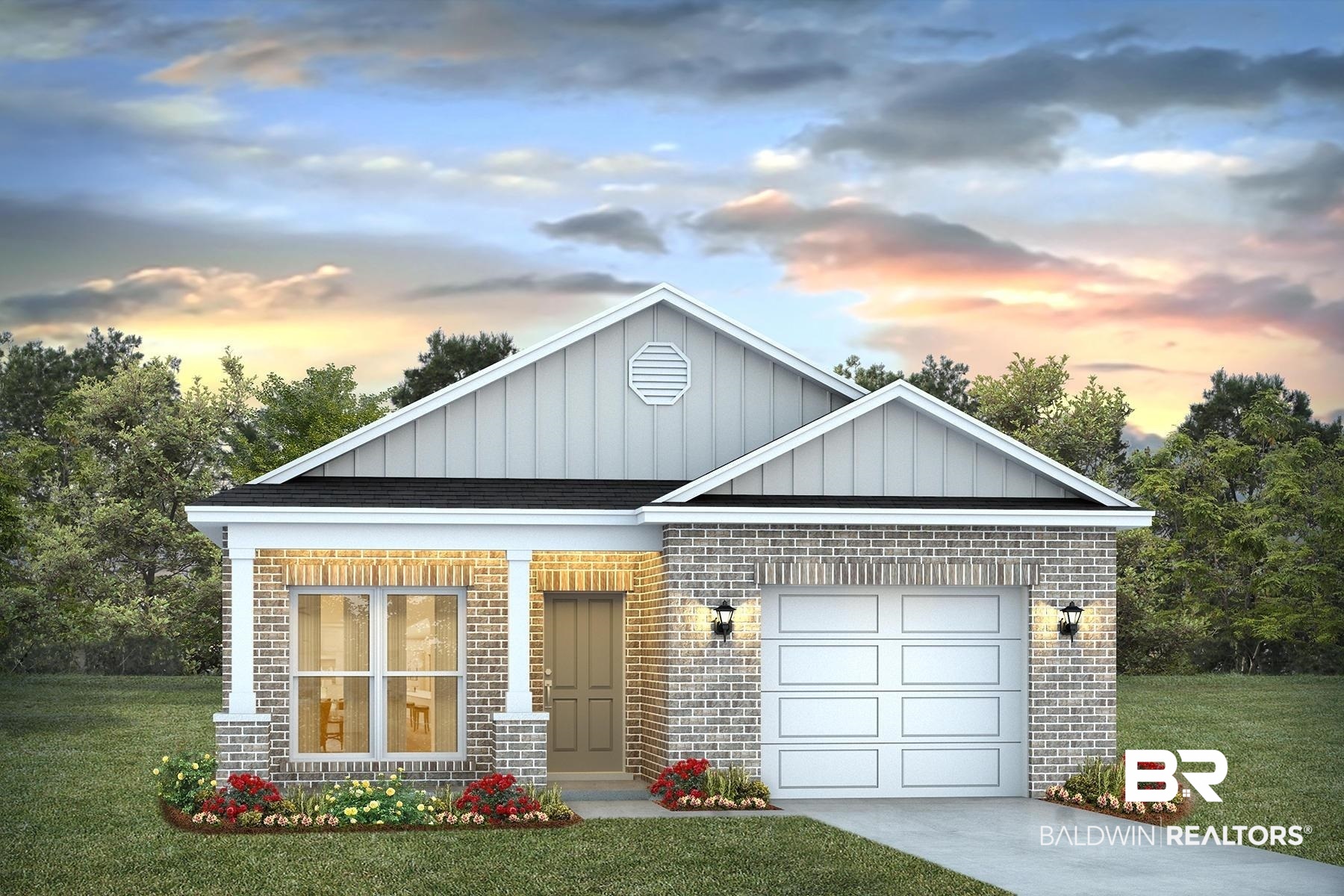 13330 Shea Circle Foley, AL 36535 - Photo 1 of 15 Single-story residence featuring a combination brick and vertical siding facade