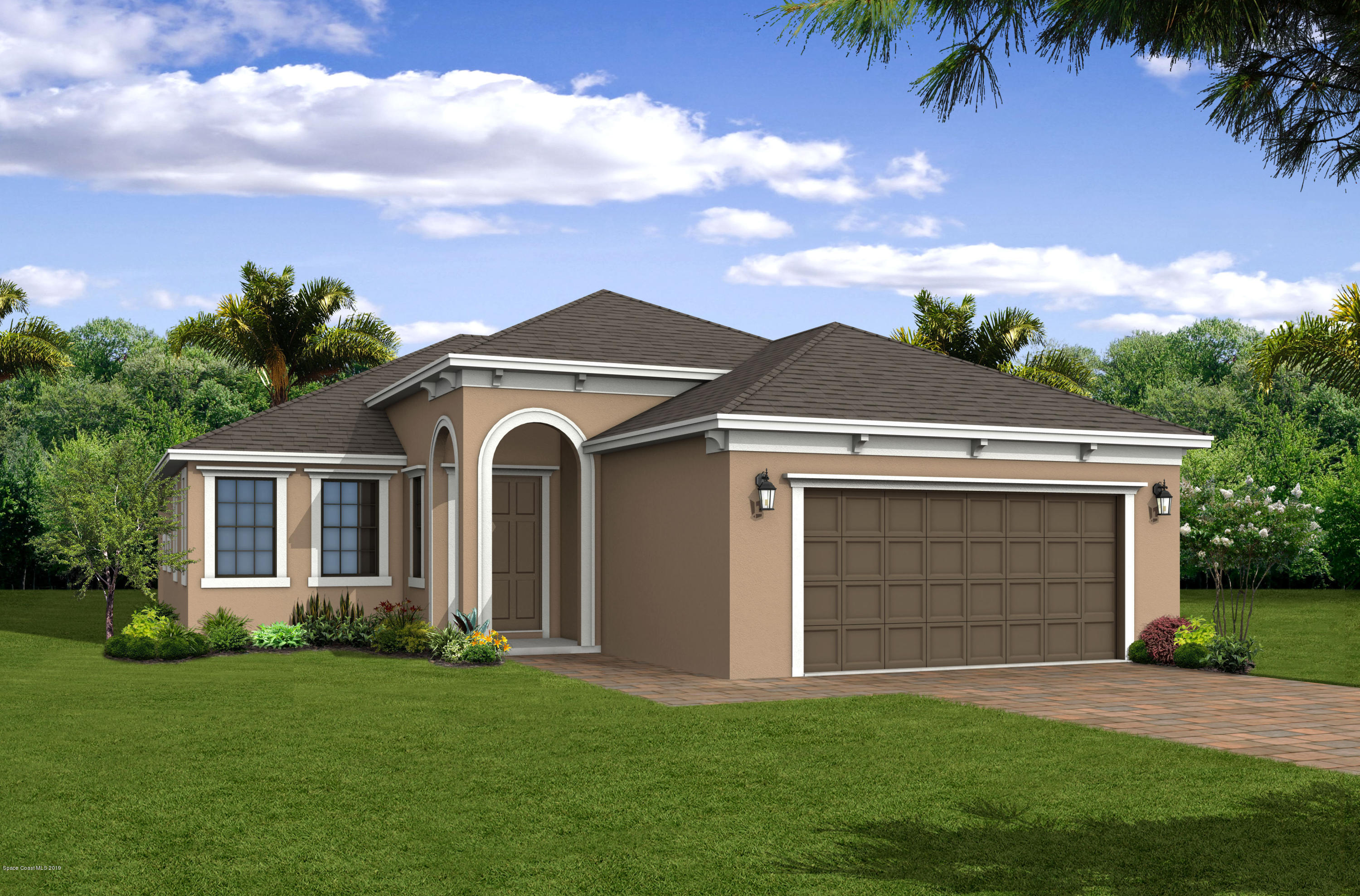 3094 Hummingbird Way Melbourne, FL 32940 - Photo 1 of 35 front view of a house with a garden