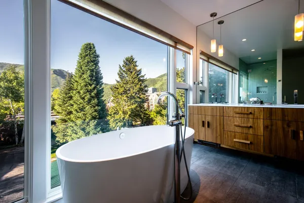 a view of a living room and natural light