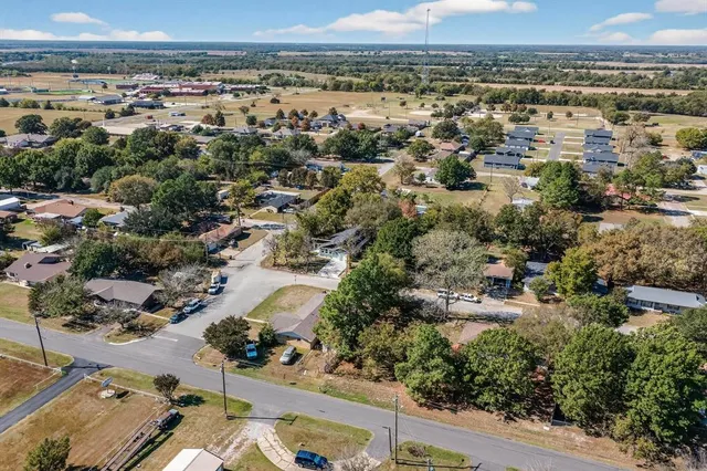 an aerial view of a city