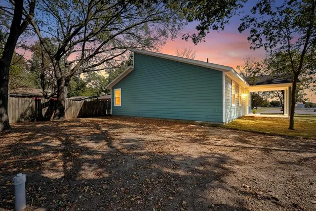 a backyard of a house