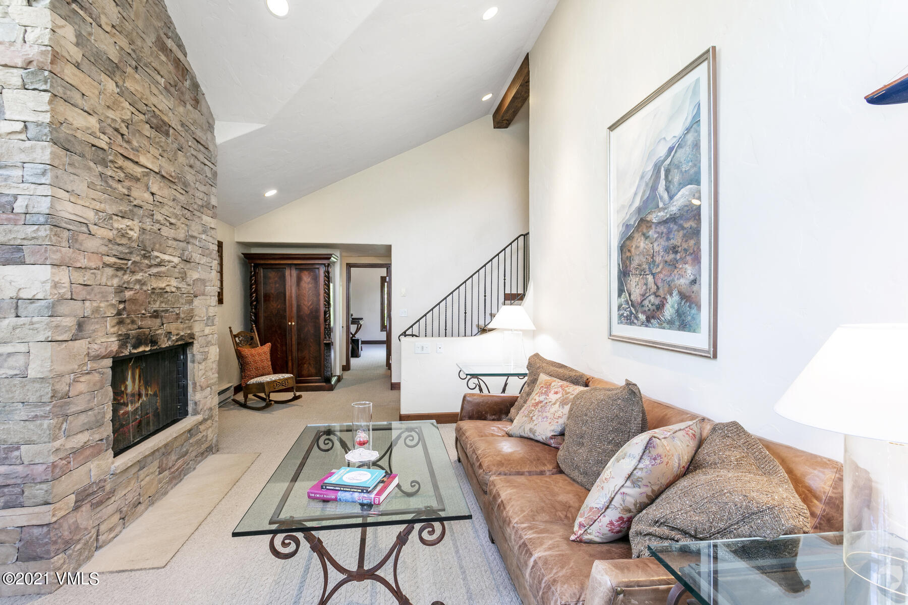 850 Eagle Drive Eagle-Vail, CO 81620 - Photo 17 of 44 a living room with furniture and a fireplace