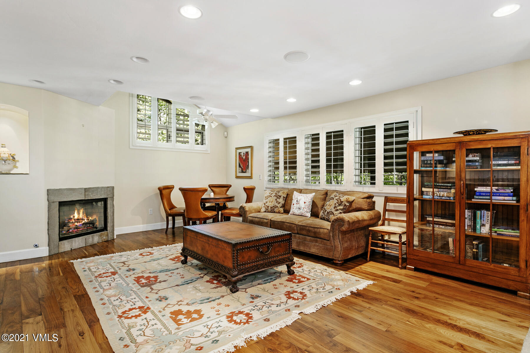 850 Eagle Drive Eagle-Vail, CO 81620 - Photo 39 of 44 a living room with furniture and a fireplace