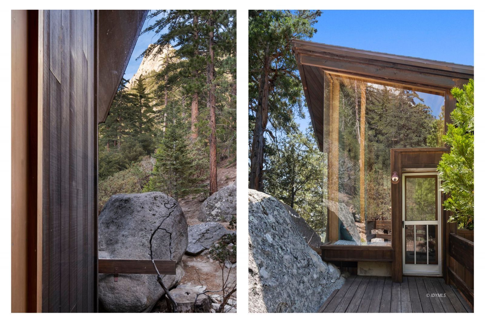 55526 Howland Road Idyllwild, CA 92549 - Photo 19 of 22 a view of a porch with chairs and floor