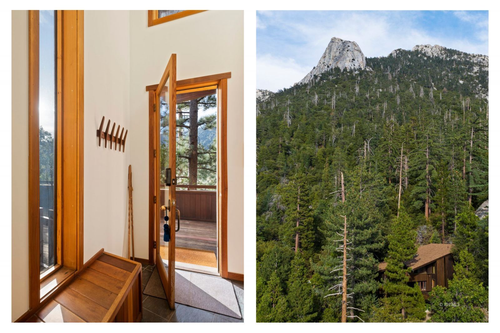 55526 Howland Road Idyllwild, CA 92549 - Photo 3 of 22 a view of a balcony with an outdoor space and seating area