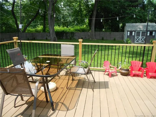 a view of a chairs and table on the terrace