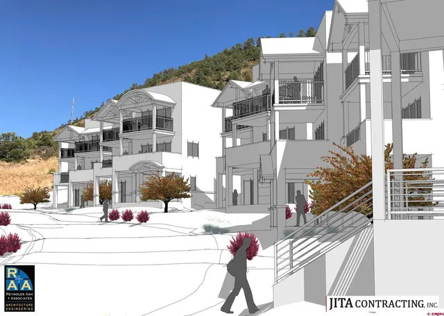 an outdoor view of a house with a outdoor space