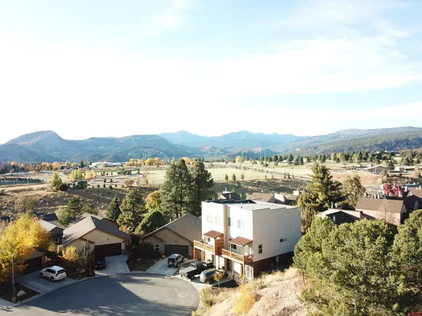 a view of a city from a terrace