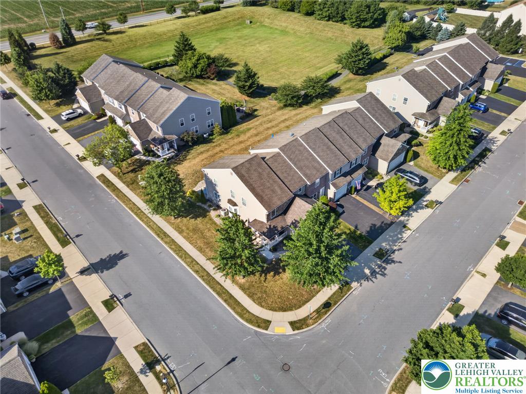 4148 Ross Road Bethlehem, PA 18020 - Photo 6 of 67 An aerial perspective reveals a harmonious community layout with abundant green space and clear pathways.