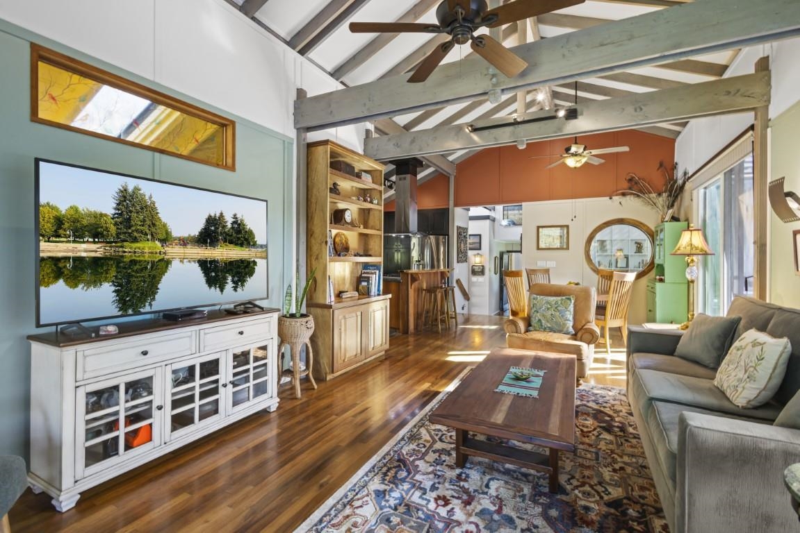 690 East Kuiaha Road Haiku, HI 96708 - Photo 12 of 30 a living room with stainless steel appliances furniture and a rug