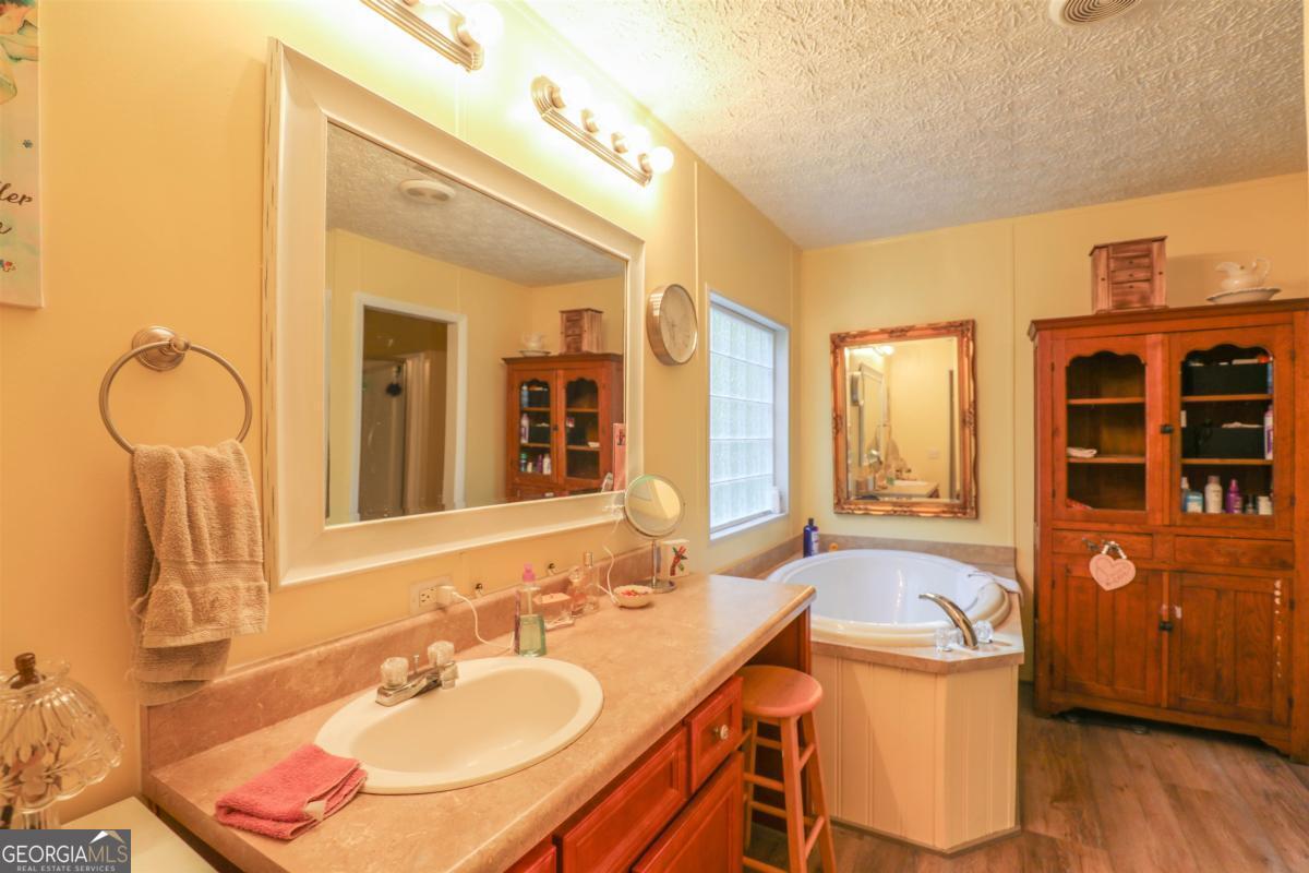 118 Napier Mill Road Southwest Eatonton, GA 31024 - Photo 19 of 33 a bathroom with a tub sink and mirror