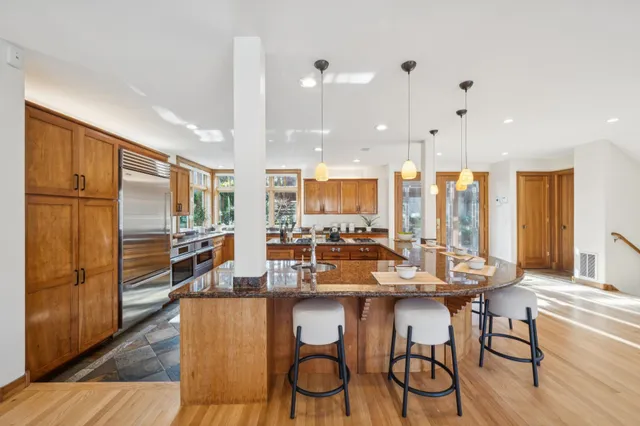 a kitchen with counter space and a sink