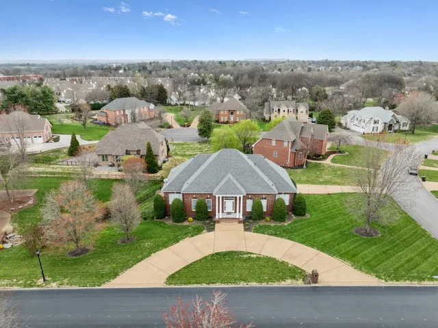 an aerial view of multiple house