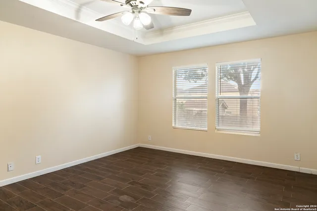 an empty room with a window