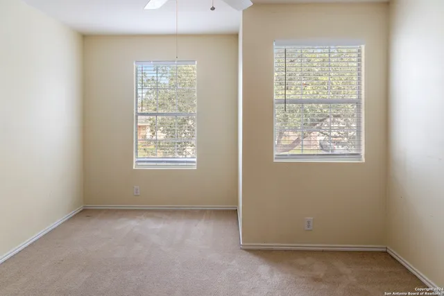 an empty room with a window