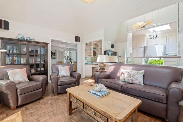 a living room with furniture and a couch