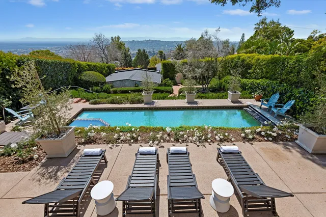 a view of a city from a balcony