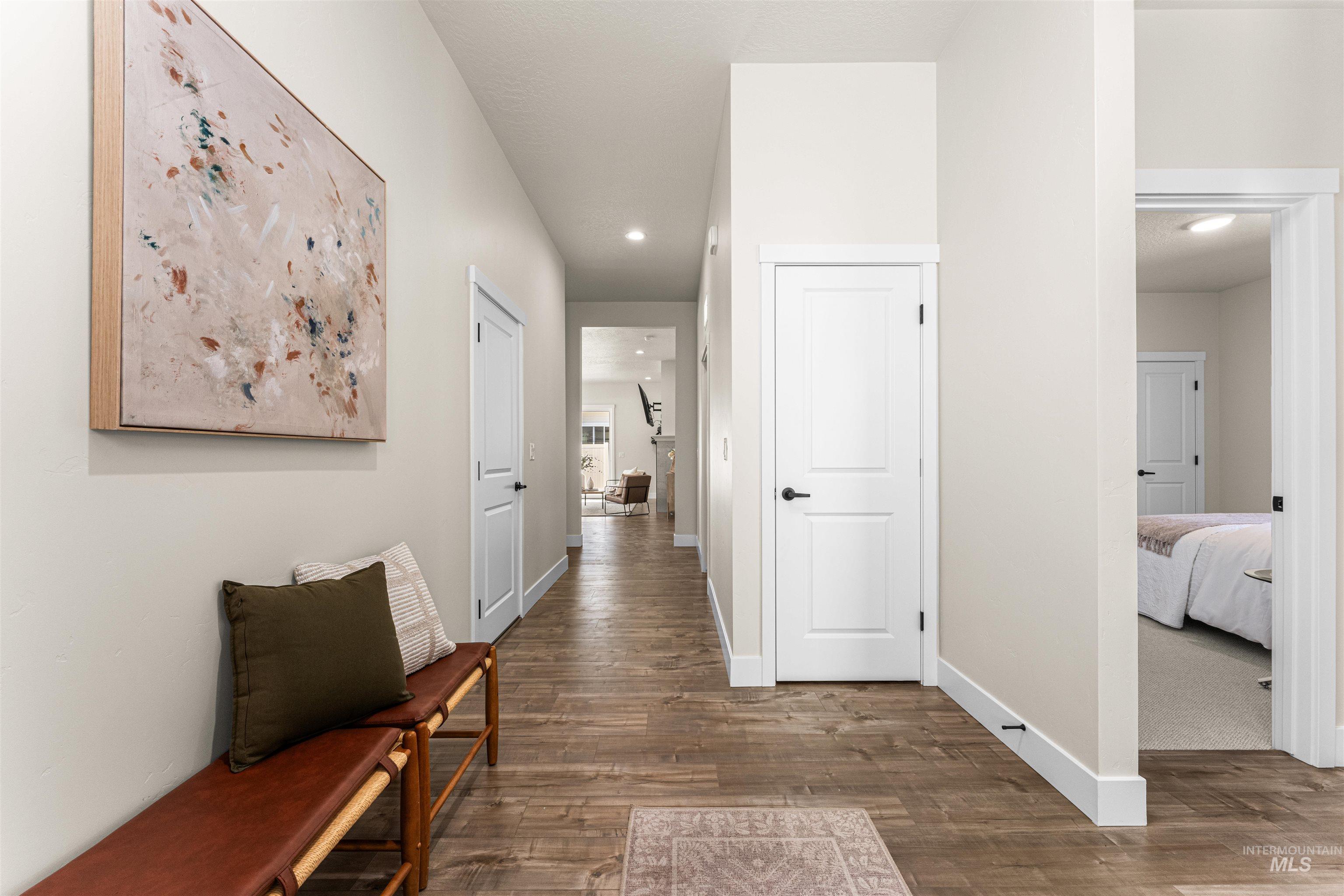 2787 West Warlander Street Meridian, ID 83642 - Photo 22 of 34 Hall featuring dark wood finished floors and recessed lighting
