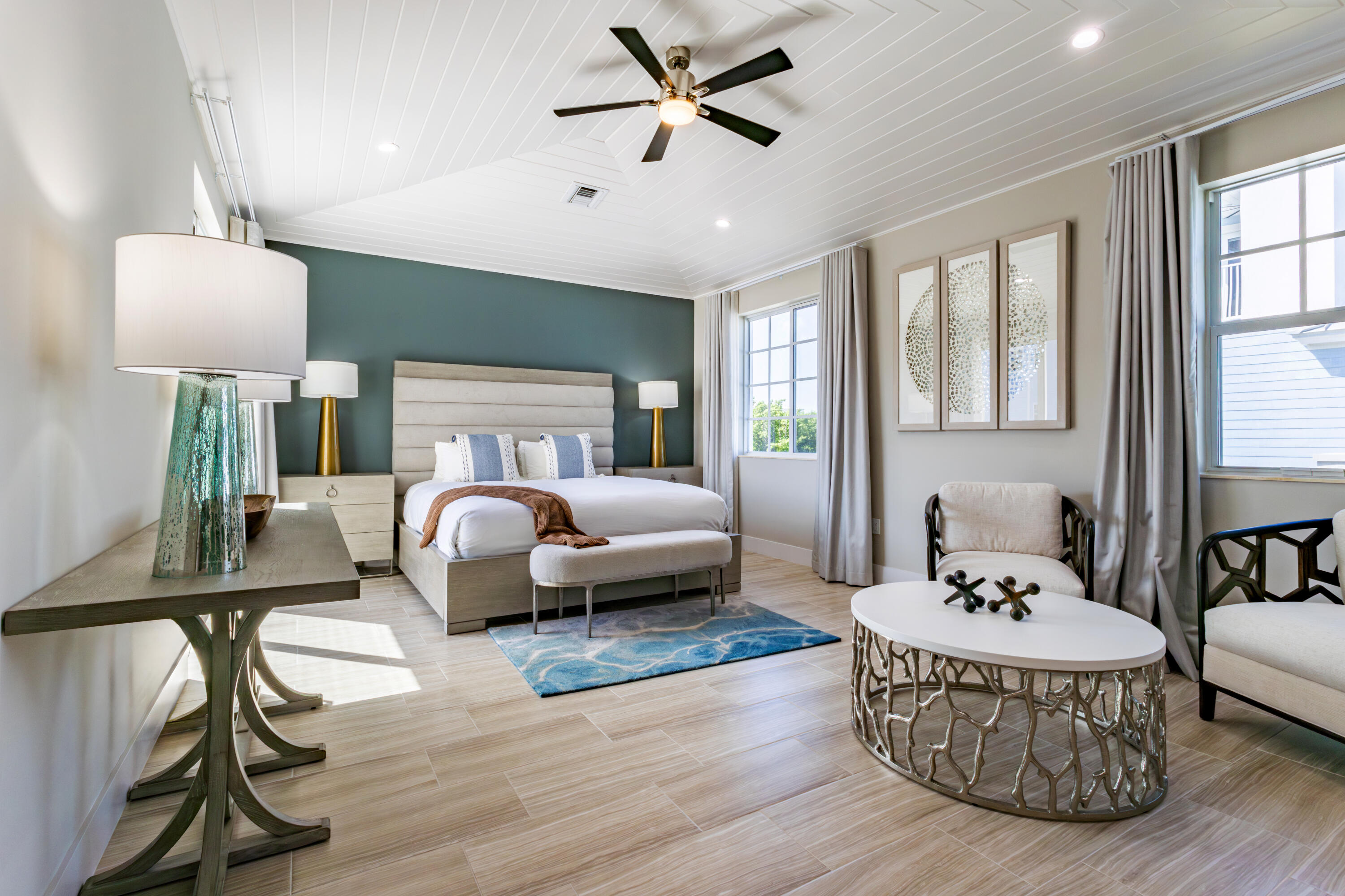 25 East Playa Largo Blvd Key Key Largo, FL 33037 - Photo 28 of 55 a bedroom with a bed and a chandelier
