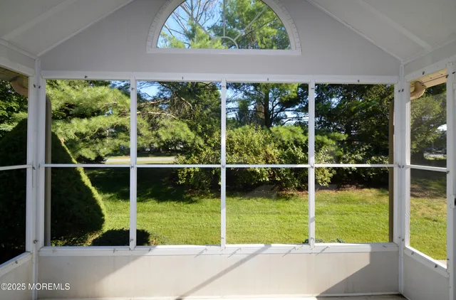 a view of front door and deck