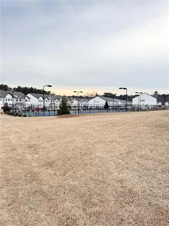 a view of a lake with houses