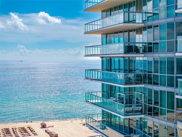 a view of a building from a balcony