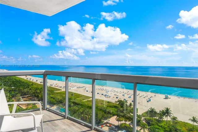 a view of a balcony with lake view