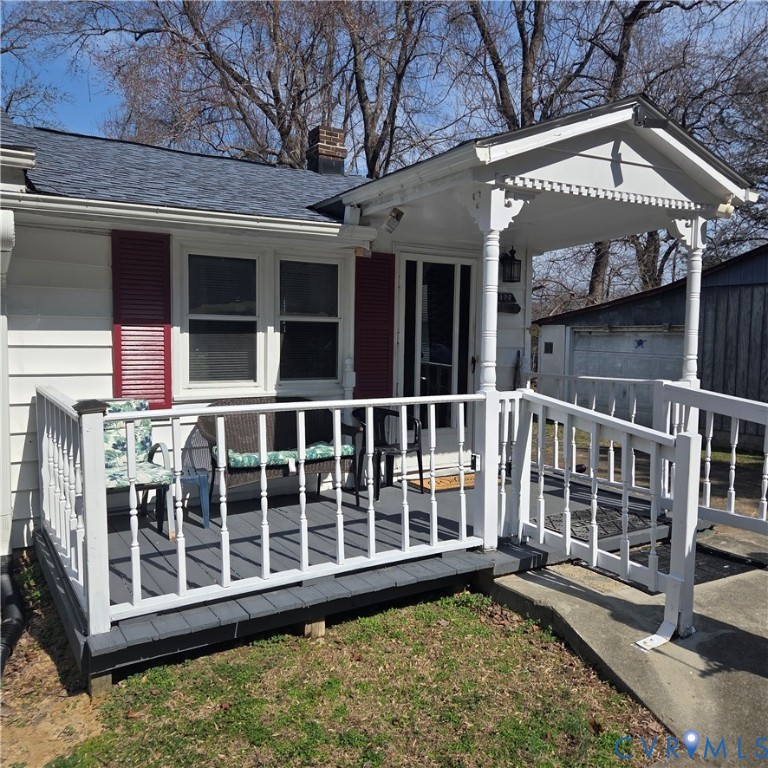 a view of a house with a window