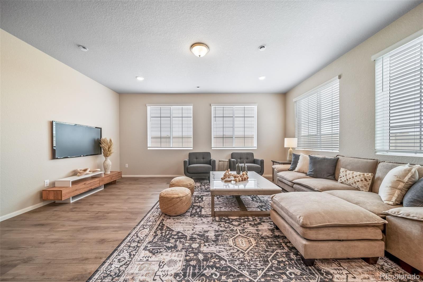 10155 Scranton Way Commerce City, CO 80022 - Photo 10 of 28 a living room with furniture and a flat screen tv