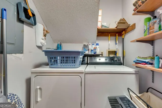 a outdoor living room with furniture