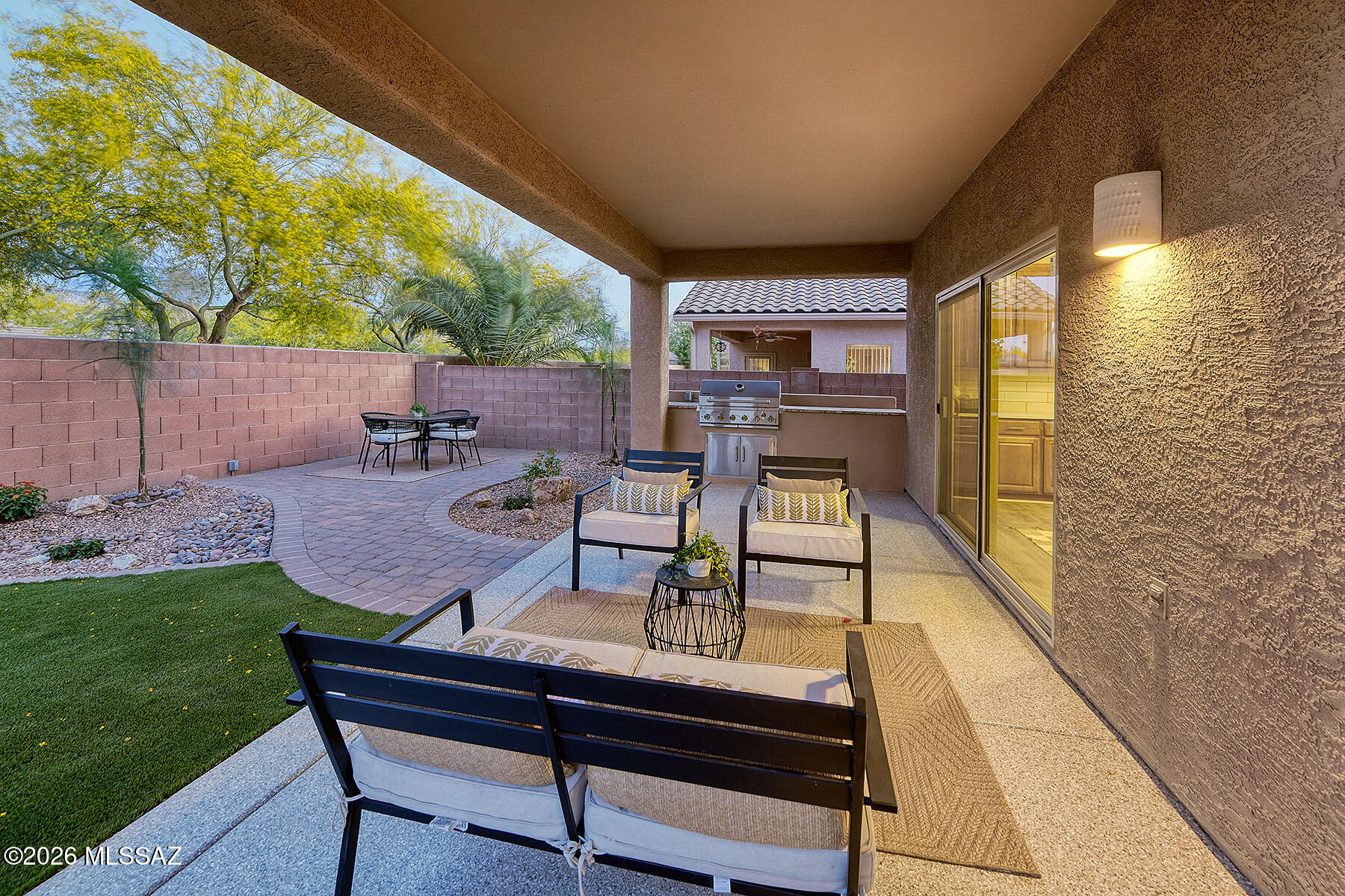 13464 North Piemonte Way Oro Valley, AZ 85755 - Photo 29 of 33 a view of a patio with chairs and table in patio