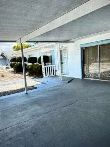 a view of a big room with sliding door