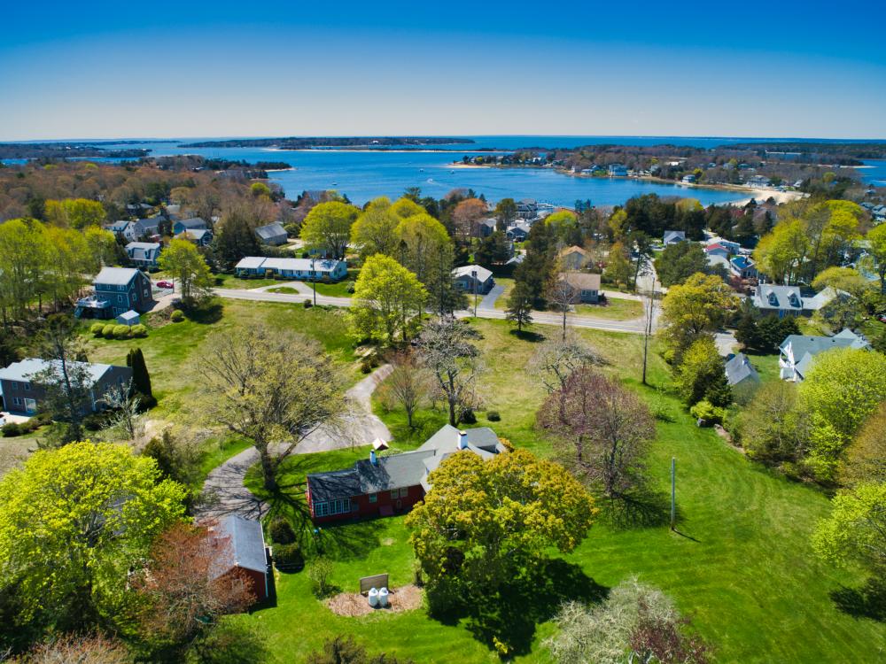 955 Shore Road Pocasset, MA 02559 - Photo 3 of 43 Aerial view showing Hen Cove Beach