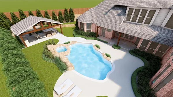 a view of a house with a yard