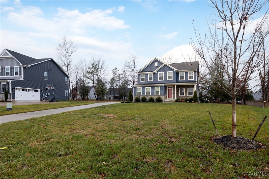 13900 Marsham Road Chester, VA 23836 - Photo 45 of 46 a view of a big house with a big yard and large trees