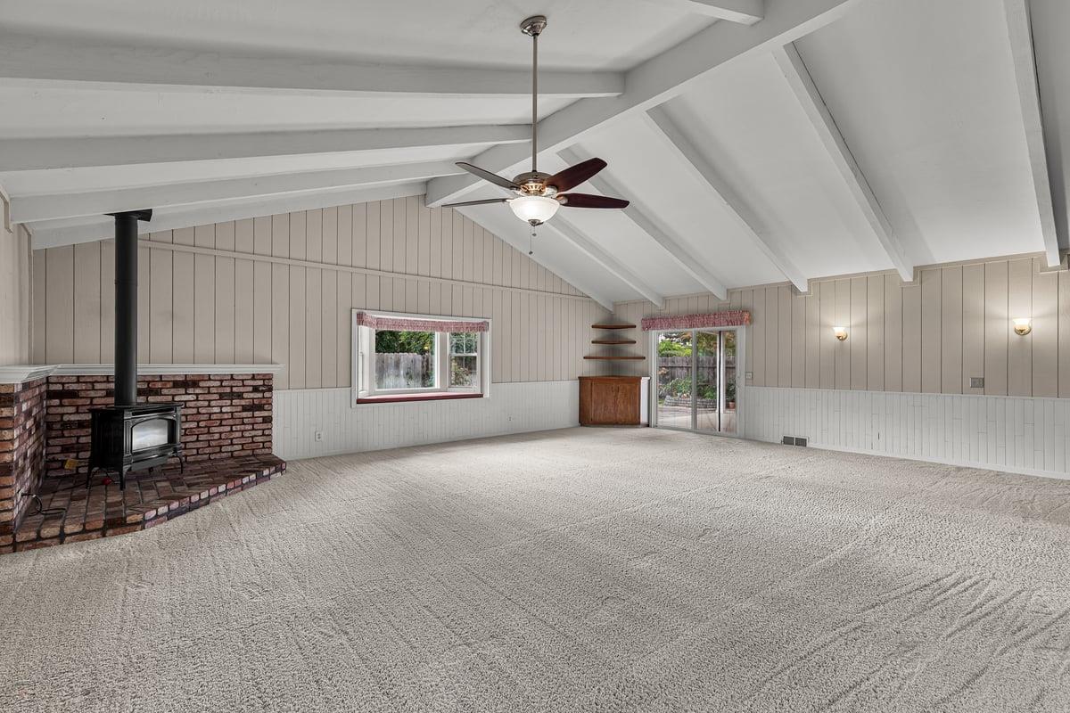 244 California Street Ripon, CA 95366 - Photo 18 of 34 a view of an empty room with a ceiling fan
