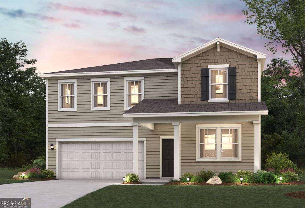 5420 Aurora Trail Flowery Branch, GA 30542 - Photo 1 of 38 a front view of a house with a yard