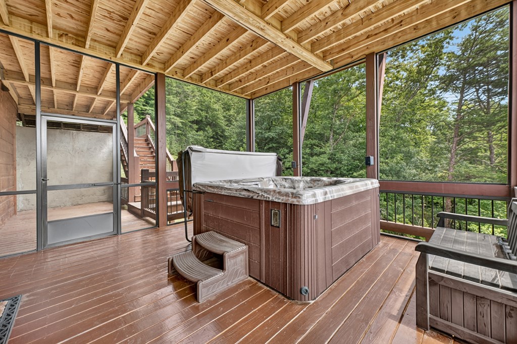 81 Sundance Ridge Epworth, GA 30541 - Photo 83 of 102 Hot Tub in Screened Porch off Terrace Level
