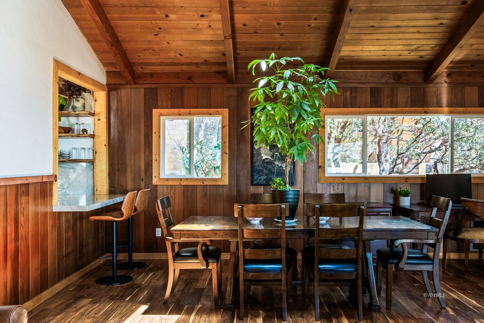 24750 Marion Ridge Drive Idyllwild, CA 92549 - Photo 14 of 45 a view of a dining room with furniture window and outside view