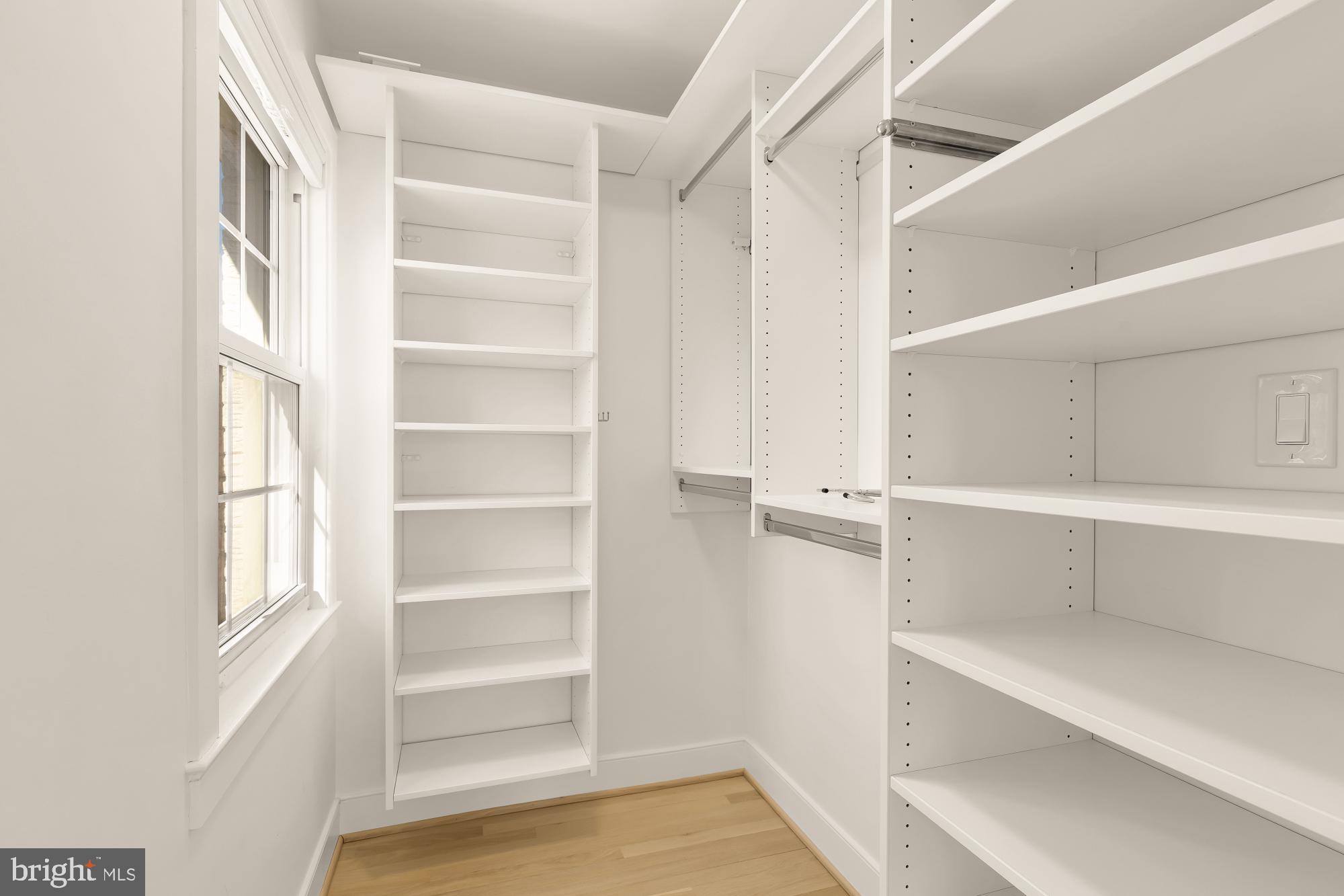 4105 17th Street Northwest Washington, DC 20011 - Photo 15 of 31 a view of walk in closet with empty racks
