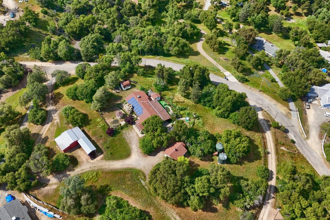 44800 Ahwahnee Acres Road Ahwahnee, CA 93601 - Photo 74 of 77 an aerial view of residential house with outdoor space and street view