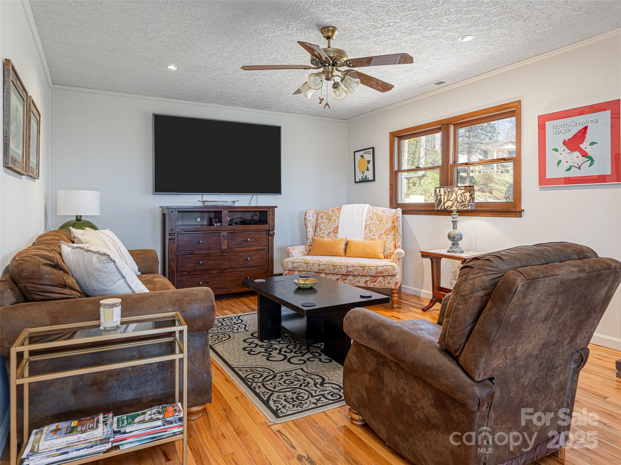 75 Deep Woods Road Mills River, NC 28759 - Photo 20 of 48 a living room with furniture and a flat screen tv